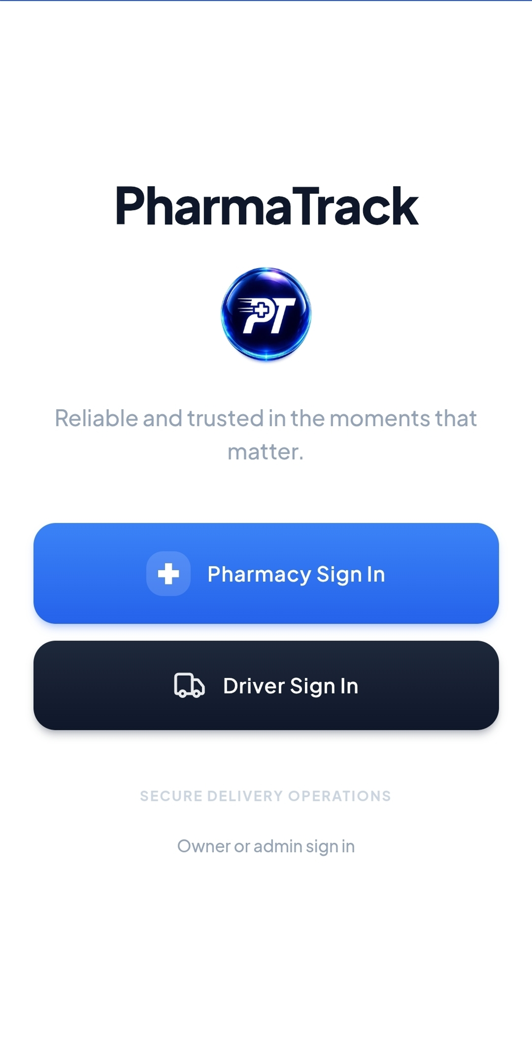 PharmaTrack Pack screen — load today's delivery round